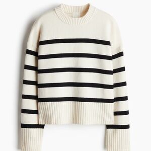 H&M Striped Black and White Women's Sweater